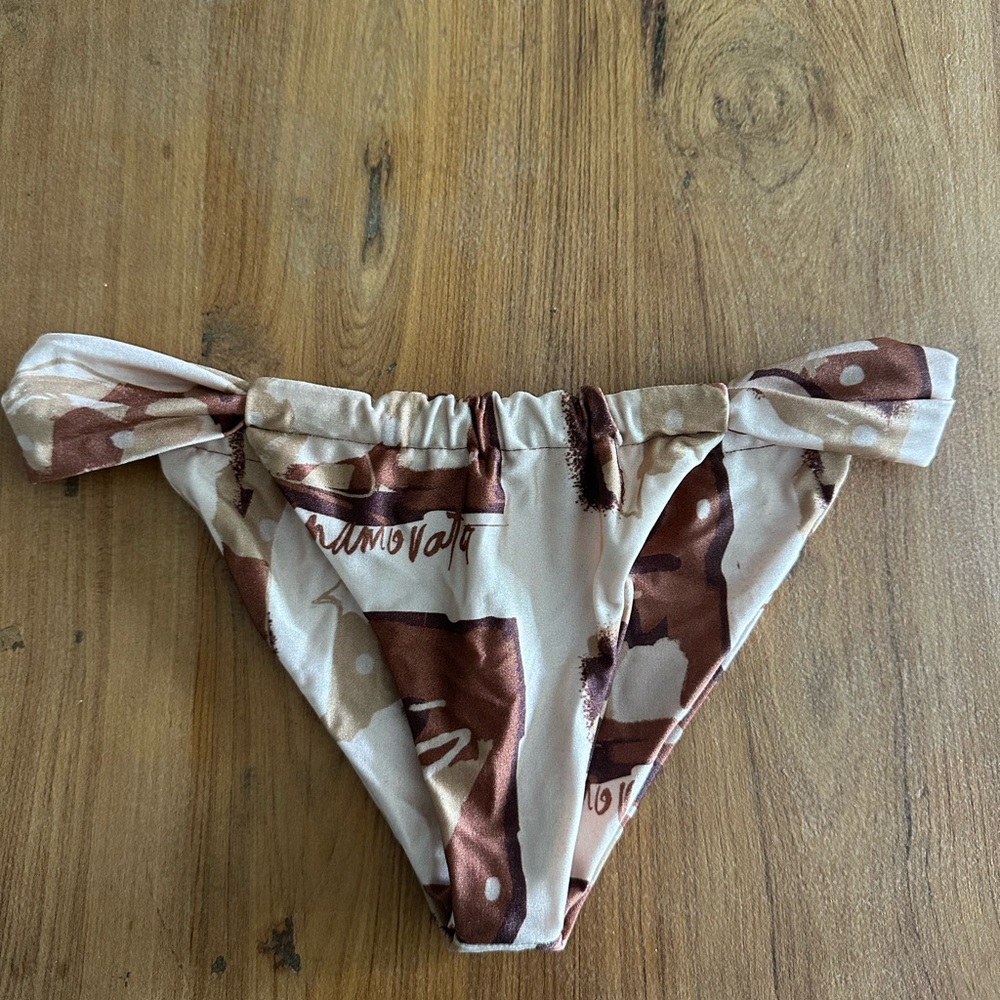 iNAMORATA Brown and Cream Bikini Bottom
